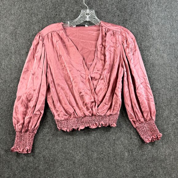 Amanda Uprichard Tops - Amanda Uprichard Top Women's Small Pink Wrap Silk Cropped